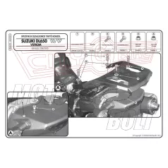 Oldaldoboz tartó cső Suzuki DL 650 V-Strom (04-11) GIVI