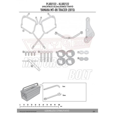 Oldaldoboz tartó cső YAMAHA MT-09 TRACER (15-17) GIVI