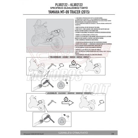 Oldaldoboz tartó cső YAMAHA MT-09 TRACER (15-17) GIVI