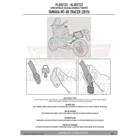 Oldaldoboz tartó cső YAMAHA MT-09 TRACER (15-17) GIVI