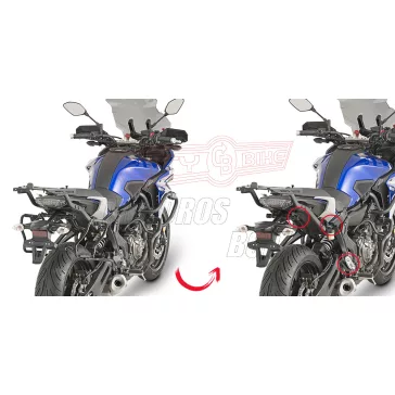  Oldaldoboz tartó cső Yamaha MT-07 Tracer (2016-2019) / Yamaha Tracer 700 (2020-2024) GIVI