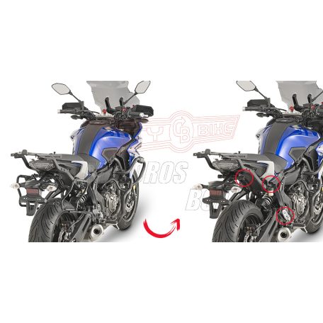 Oldaldoboz tartó cső Yamaha MT-07 Tracer (2016-2019) / Yamaha Tracer 700 (2020-2024) GIVI