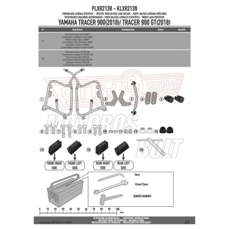 Oldaldoboz tartó cső Yamaha Tracer 900 / Tracer 900 GT (2018-2019) GIVI