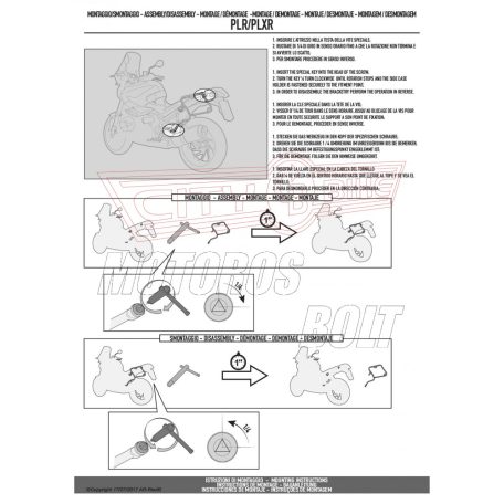 Oldaldoboz tartó cső Suzuki DL 1000 V-Strom (2017-2018) GIVI