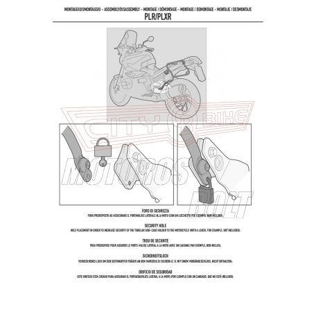 Oldaldoboz tartó cső Suzuki DL 1000 V-Strom (2017-2018) GIVI
