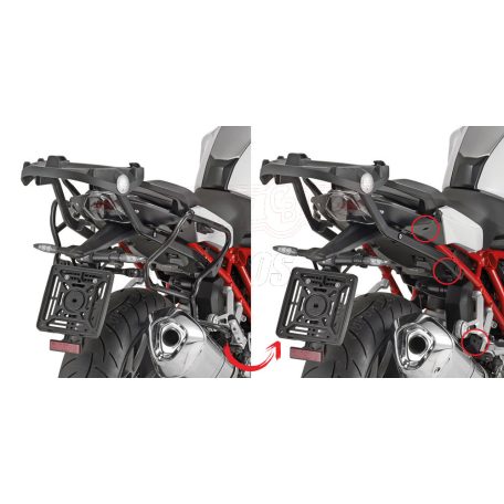 Oldaldoboz tartó cső BMW R 1200 R (2011-2014) / BMW R 1200 RS (2015-2018) /BMW R 1250 R (2019 > 2024) /BMW R 1250 RS (2019 > 2022) GIVI