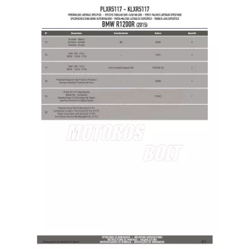   Oldaldoboz tartó cső BMW R 1200 R (2011-2014) / BMW R 1200 RS (2015-2018) /BMW R 1250 R (2019-2025) /BMW R 1250 RS (2019 > 2022) GIVI