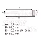 Fékbetét tartó csavar 64mm hosszú M10x1 TOURMAX