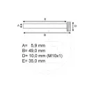 Fékbetét tartó csavar 46mm hosszú M10x1 TOURMAX