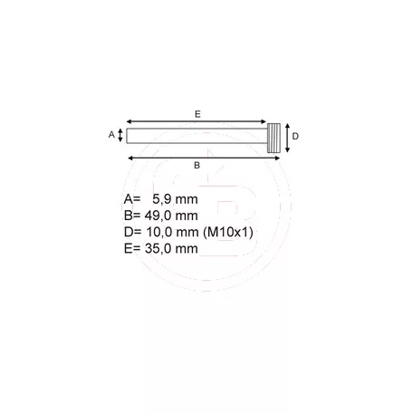Fékbetét tartó csavar 46mm hosszú M10x1 TOURMAX