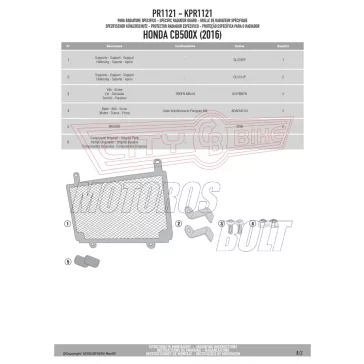   Hűtővédő rács Honda CB 500 X (2016-2018) / Honda CB 500 X (2019-2021) / Honda CB 650 R (2019) GIVI