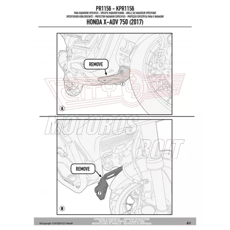 Hűtővédő rács Honda X-ADV 750 (2017-2025) / Honda Forza 750 (2021-2024) GIVI