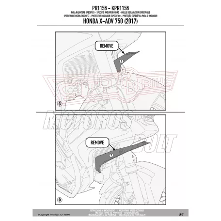 Hűtővédő rács Honda X-ADV 750 (2017-2025) / Honda Forza 750 (2021-2024) GIVI
