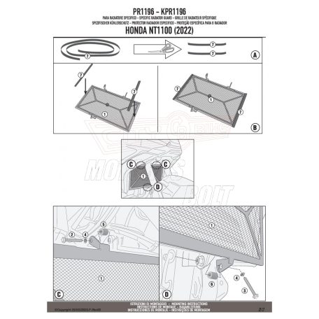 Hűtővédő rács HONDA NT1100 (22-24) GIVI