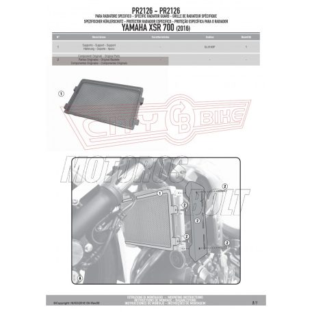 Hűtővédő rács YAMAHA MT-07 (2018-2019) / YAMAHA MT-07 (2021-2022) / Yamaha XSR 700 (2016-2021) GIVI