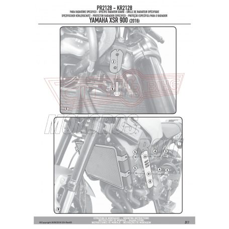 Hűtővédő rács Yamaha XSR 900 (2016-2018) GIVI