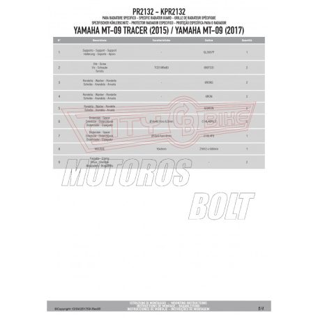 Hűtővédő rács Yamaha XSR 700 (2016-2018) / Yamaha MT-09 Tracer (2015-2017) GIVI