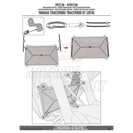 Hűtővédő rács Yamaha Tracer 900 / Tracer 900 GT (2018-2019) GIVI