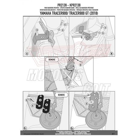 Hűtővédő rács Yamaha Tracer 900 / Tracer 900 GT (2018-2019) GIVI