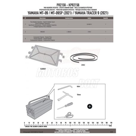 Hűtővédő rács YAMAHA MT-09 / MT-09 SP (21 > 23) / Tracer 9 / Tracer 9 GT (21-23) GIVI