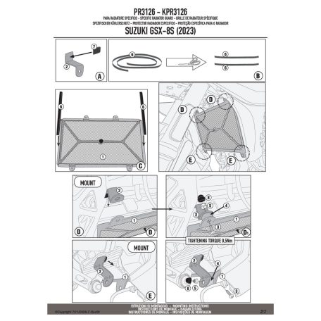 Hűtővédő rács SUZUKI GSX-8S (2023-2025) GIVI