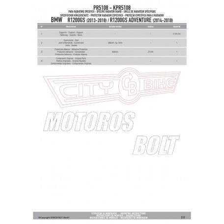 Hűtővédő rács BMW R 1200 GS Adventure (2014-2018) / BMW R 1200 GS (2013-2018) / BMW R 1250 GS (2019-2023) GIVI