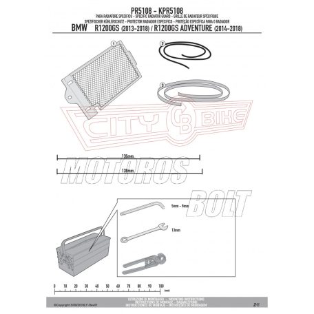 Hűtővédő rács BMW R 1200 GS Adventure (2014-2018) / BMW R 1200 GS (2013-2018) / BMW R 1250 GS (2019-2023) GIVI