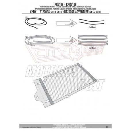 Hűtővédő rács BMW R 1200 GS Adventure (2014-2018) / BMW R 1200 GS (2013-2018) / BMW R 1250 GS (2019-2023) GIVI