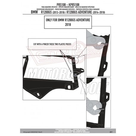 Hűtővédő rács BMW R 1200 GS Adventure (2014-2018) / BMW R 1200 GS (2013-2018) / BMW R 1250 GS (2019-2023) GIVI