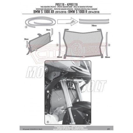 Hűtővédő rács BMW S 1000 XR (2015-2018) GIVI