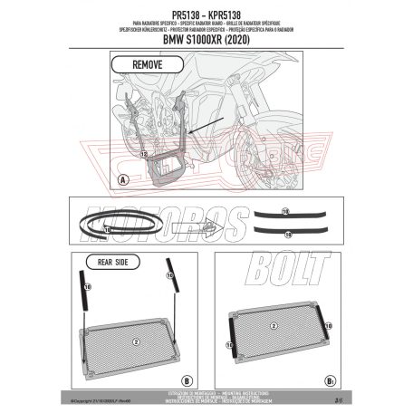 Hűtővédő rács BMW S 1000 XR (2020-2024) GIVI
