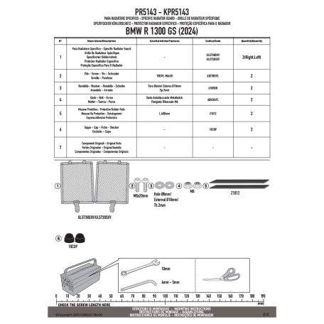 Hűtővédő rács BMW R 1300 GS (2024-2025), BMW R 1300 GS Adventure (2025) GIVI