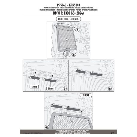 Hűtővédő rács BMW R 1300 GS (2024-2025), BMW R 1300 GS Adventure (2025) GIVI