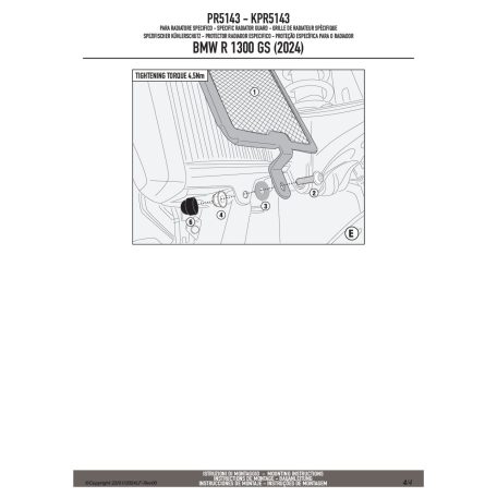 Hűtővédő rács BMW R 1300 GS (2024-2025), BMW R 1300 GS Adventure (2025) GIVI