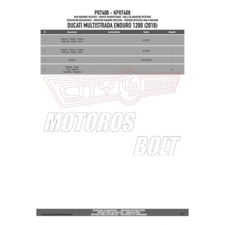 Hűtővédő rács Ducati Multistrada950 (2017-2018)/Ducati Multistrada 950 S (2019-2021)/Ducati Multistrada End1200 (2016-2018)/Ducati Multistrada1260 (2018-2020)/Ducati Motorstrada En1260 (2019-2021)GIVI