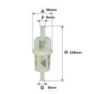 Benzinszűrő benzincsőbe 8mm hengeres Filtron