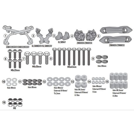 GIVI PX3128 – Monokey TECH 3 oldaldoboz-tartó Suzuki GSX-S1000GX (2024–2025), V37 dobozhoz