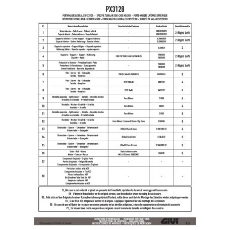 GIVI PX3128 – Monokey TECH 3 oldaldoboz-tartó Suzuki GSX-S1000GX (2024–2025), V37 dobozhoz