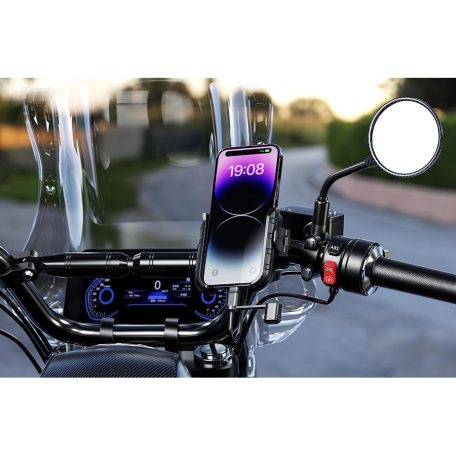 Telefontartó gyors CLIP rögzítési rendszerrel, USB-C kimenettel (EX)