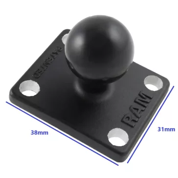 GPS tartó RAM MOUNT 4 lyukas talp, B (1") golyóval