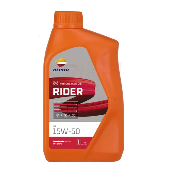 REPSOL Moto Rider 4T 15W-50 (1 literes) ásványi REPSOL Moto Rider 4T 15W-50 (1 literes) ásványi
