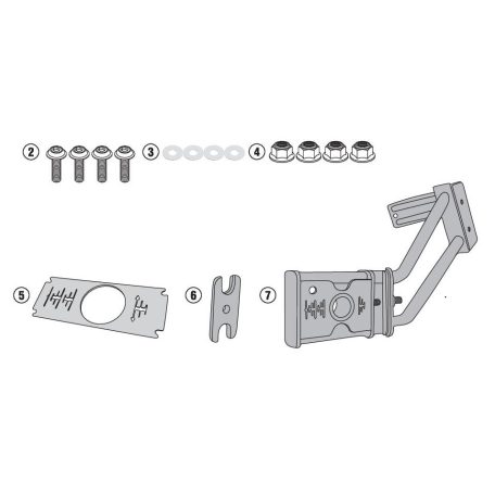 Sárvédő rögzítő kit Honda NC 750 S (2016-2020) / Honda NC 750 X (2016-2020) / Honda NC 750 X (2021-2024) GIVI