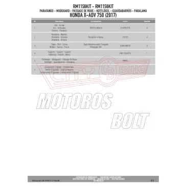   Sárvédő rögzítő kit Honda X-ADV 750 (2017-2026) / Honda Forza 750 (2021-2024) GIVI