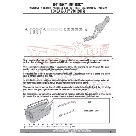 Sárvédő rögzítő kit Honda X-ADV 750 (2017-2025) / Honda Forza 750 (2021-2024) GIVI