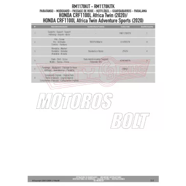   Sárvédő rögzítő kit Honda CRF1100L Africa Twin (2020-2024) / Africa Twin Adventure Sports (2020-2023) GIVI