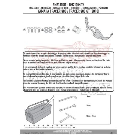 Sárvédő rögzítő kit Yamaha Tracer 900 / Tracer 900 GT (2018-2020) GIVI