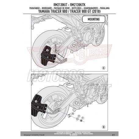 Sárvédő rögzítő kit Yamaha Tracer 900 / Tracer 900 GT (2018-2020) GIVI