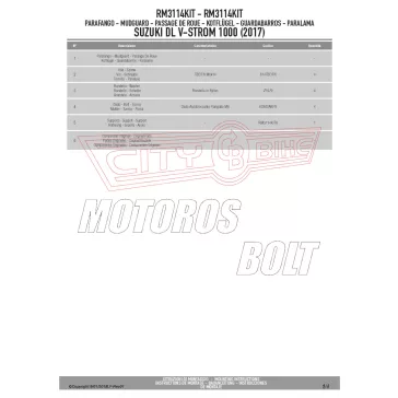   Sárvédő rögzítő kit V-Strom DL 1000 (2017-2019) / V-Strom 1050 (2020-2026) / V-Strom 1050 XT (2020-2026) GIVI