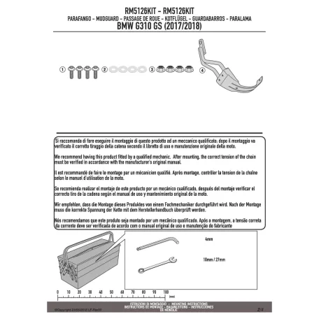 Sárvédő rögzítő kit BMW G 310 GS (2017-2024) GIVI