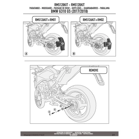 Sárvédő rögzítő kit BMW G 310 GS (2017-2024) GIVI